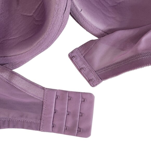 Torrid Sexy T Shirt Balconette Bra 40DD Purple Underwire Black Lace Full Cover - Picture 7 of 10